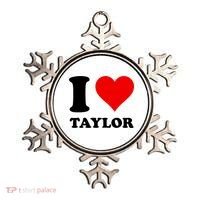 Red Heart I Love Taylor Ornament thumb 0