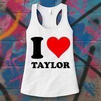 Red Heart I Love Taylor Women's Tank Top thumb 3