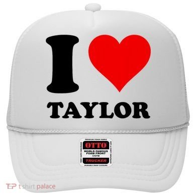 Red Heart I Love Taylor Hat
