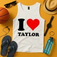 Red Heart I Love Taylor Tank Top thumb 4