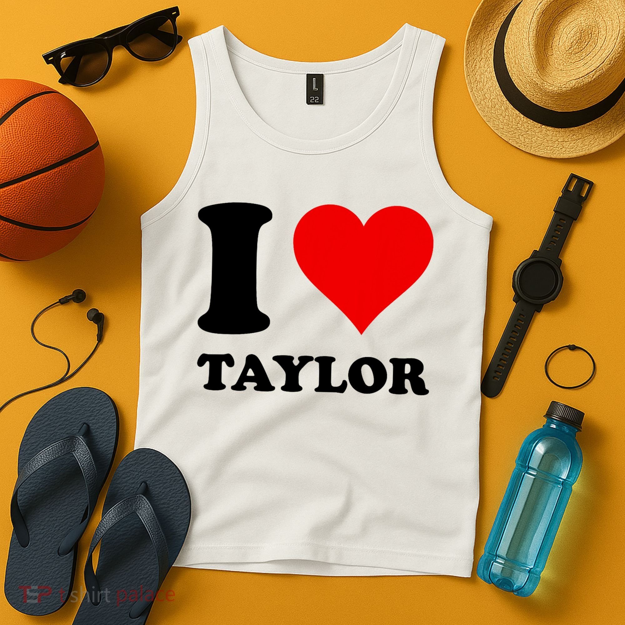 Red Heart I Love Taylor Tank Top