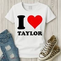 Red Heart I Love Taylor Women's T-Shirt thumb 3