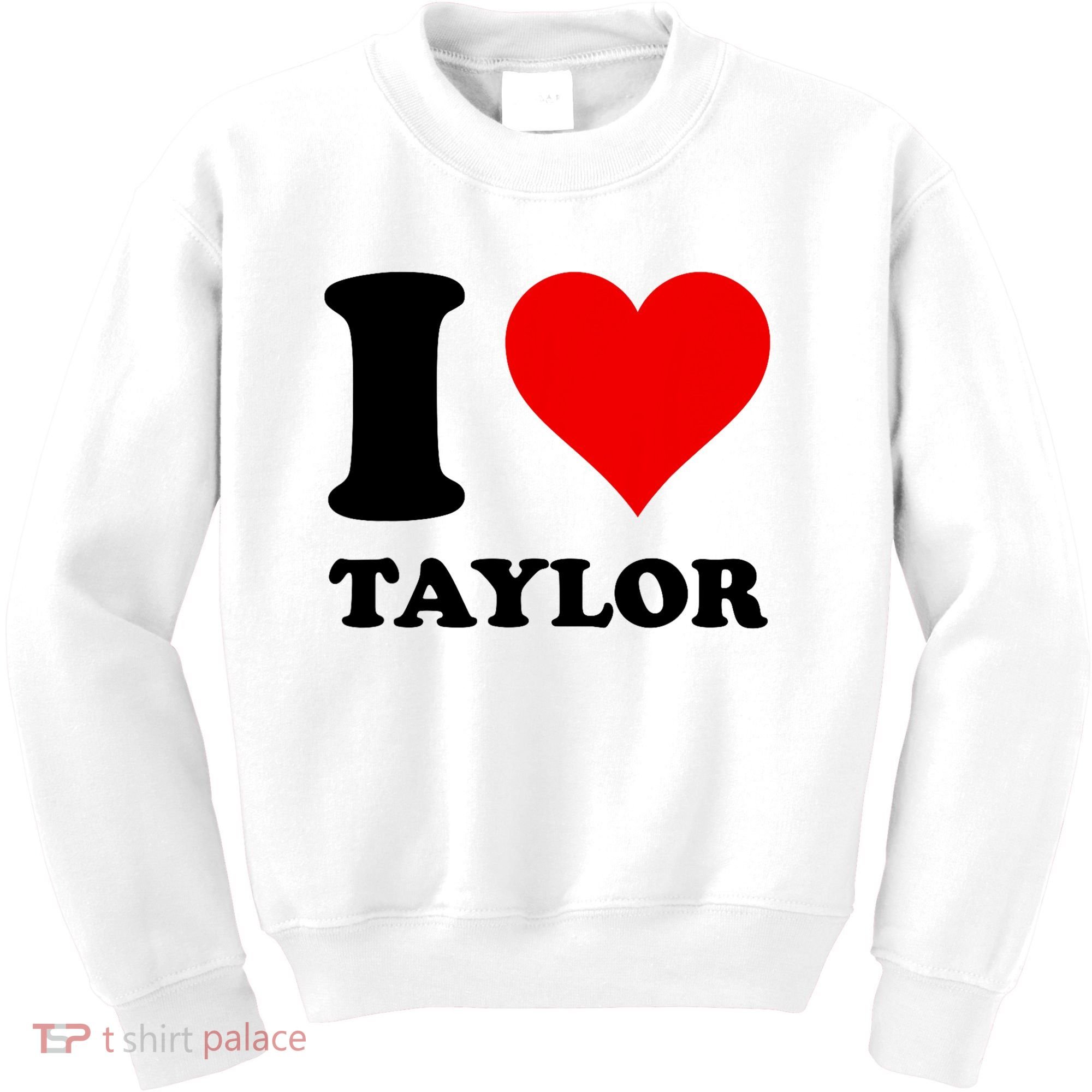 Red Heart I Love Taylor Kids Sweatshirt