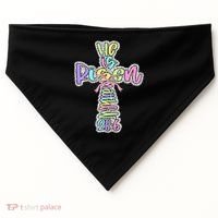 Retro He Is Risen Cross Easter Resurrection Jesus Christian USA-Made Doggie Bandana thumb 0