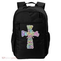 Retro He Is Risen Cross Easter Resurrection Jesus Christian Backpack thumb 0