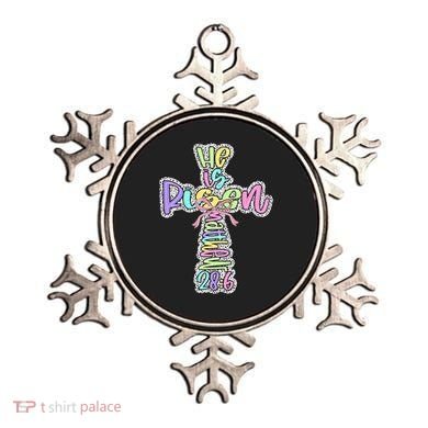 Retro He Is Risen Cross Easter Resurrection Jesus Christian Ornament