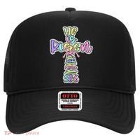 Retro He Is Risen Cross Easter Resurrection Jesus Christian Hat thumb 0