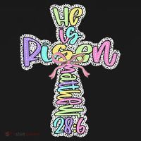 Retro He Is Risen Cross Easter Resurrection Jesus Christian Visor thumb 3