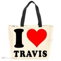 Red Heart I Love Travis Tote Bag thumb 0
