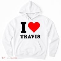 Red Heart I Love Travis Hoodie thumb 0