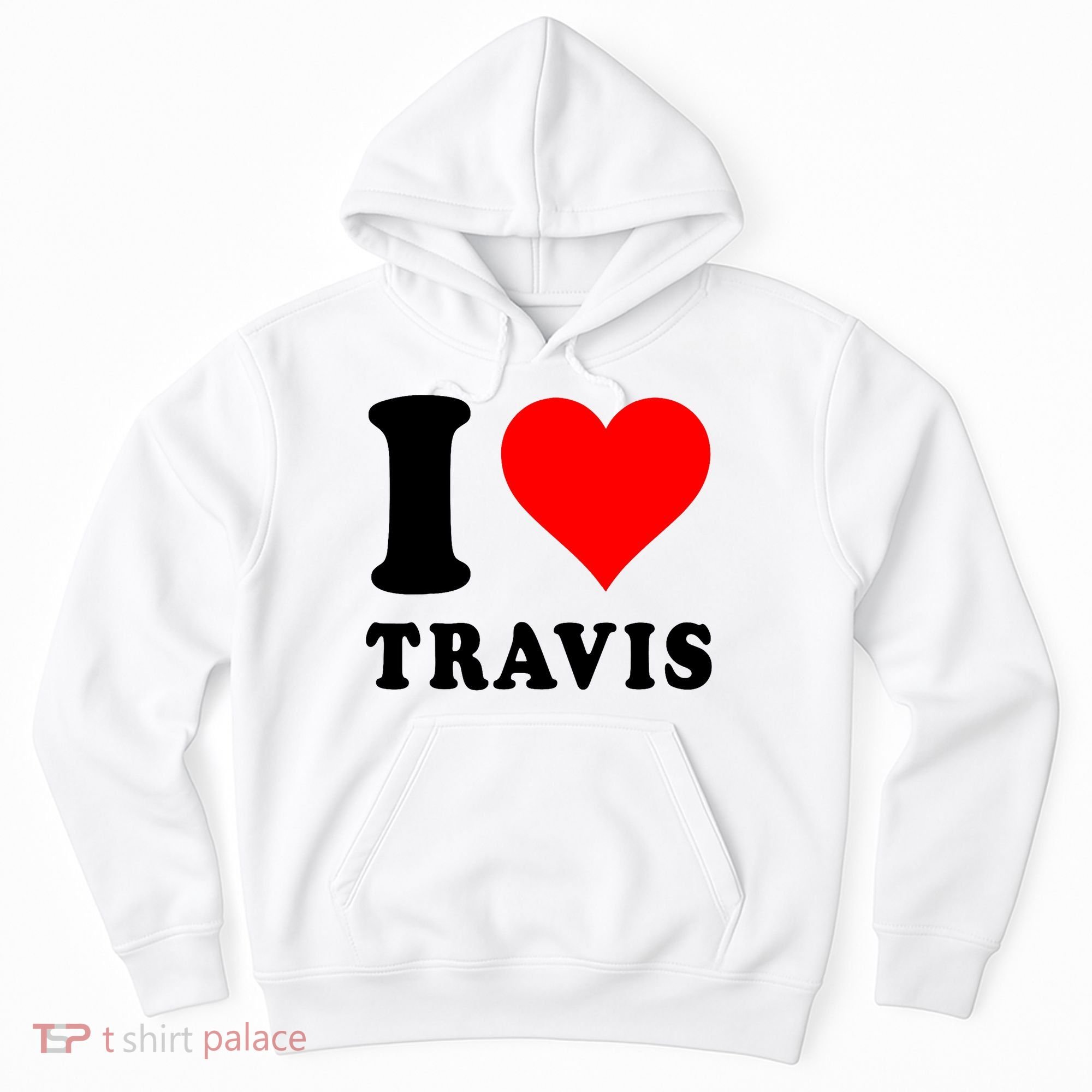 Red Heart I Love Travis Hoodie