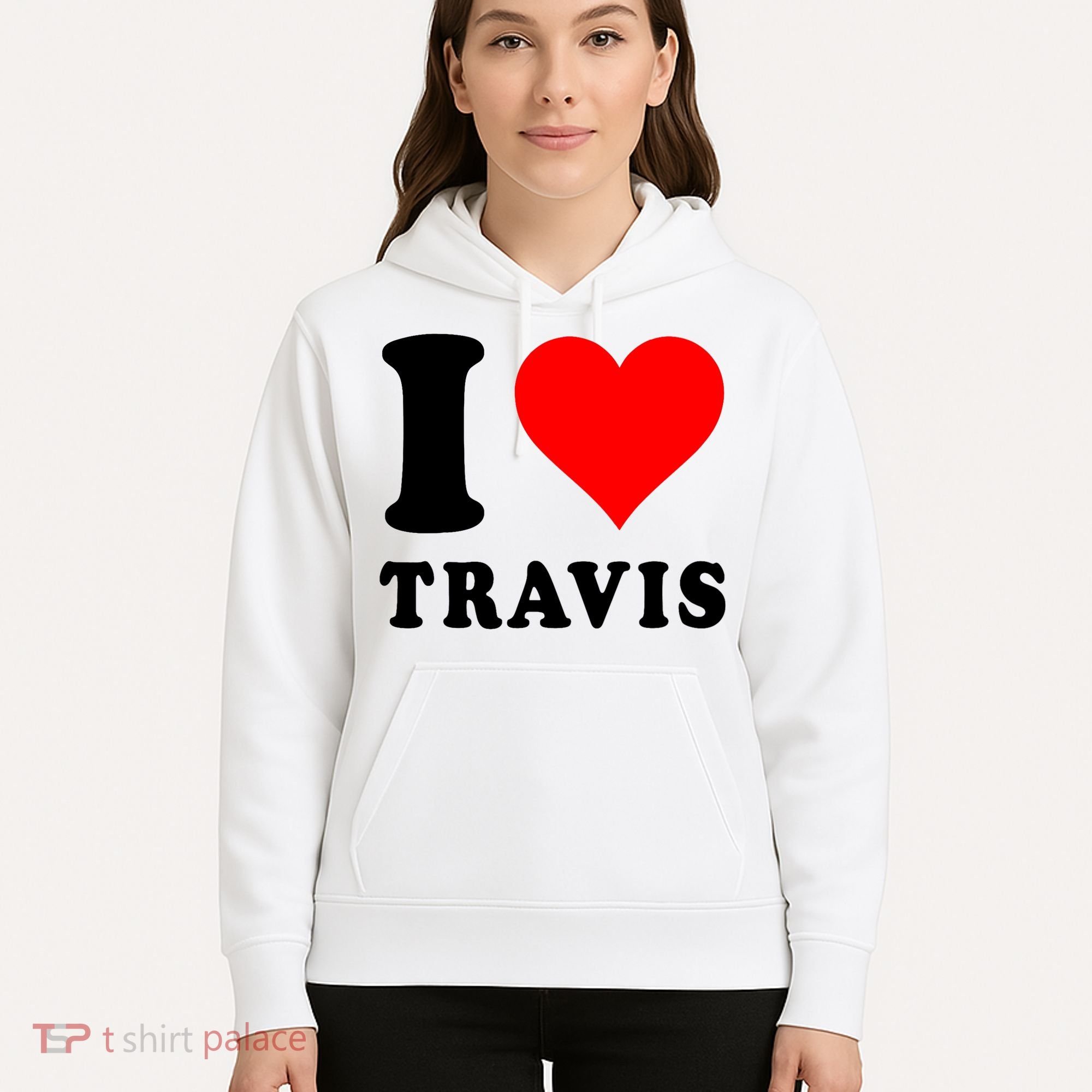 Red Heart I Love Travis Hoodie
