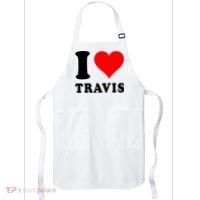 Red Heart I Love Travis Apron thumb 0