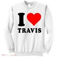 Red Heart I Love Travis Sweatshirt thumb 0