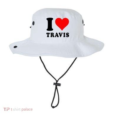 Red Heart I Love Travis Bucket Hat