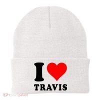 Red Heart I Love Travis Beanie thumb 0