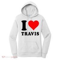 Red Heart I Love Travis Women's Hoodie thumb 0