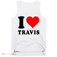 Red Heart I Love Travis Tank Top thumb 0