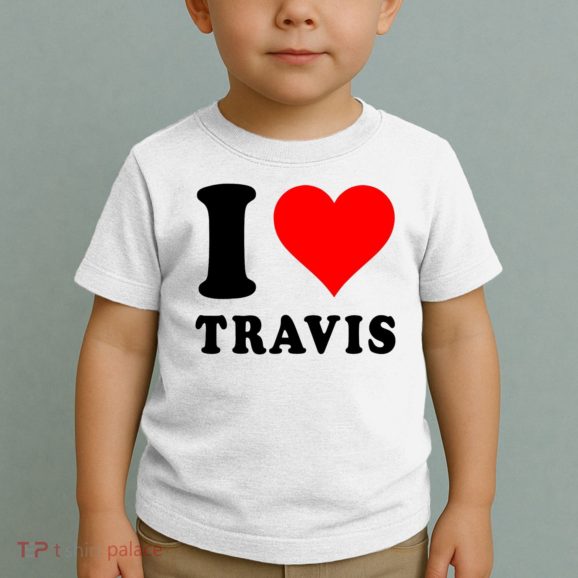 Red Heart I Love Travis Toddler T-Shirt