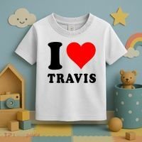 Red Heart I Love Travis Toddler T-Shirt thumb 3