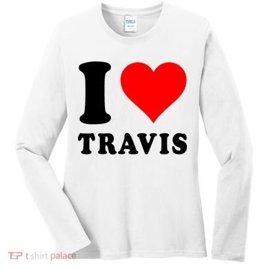 Red Heart I Love Travis Women's Long Sleeve Shirt