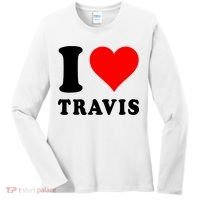 Red Heart I Love Travis Women's Long Sleeve Shirt thumb 0