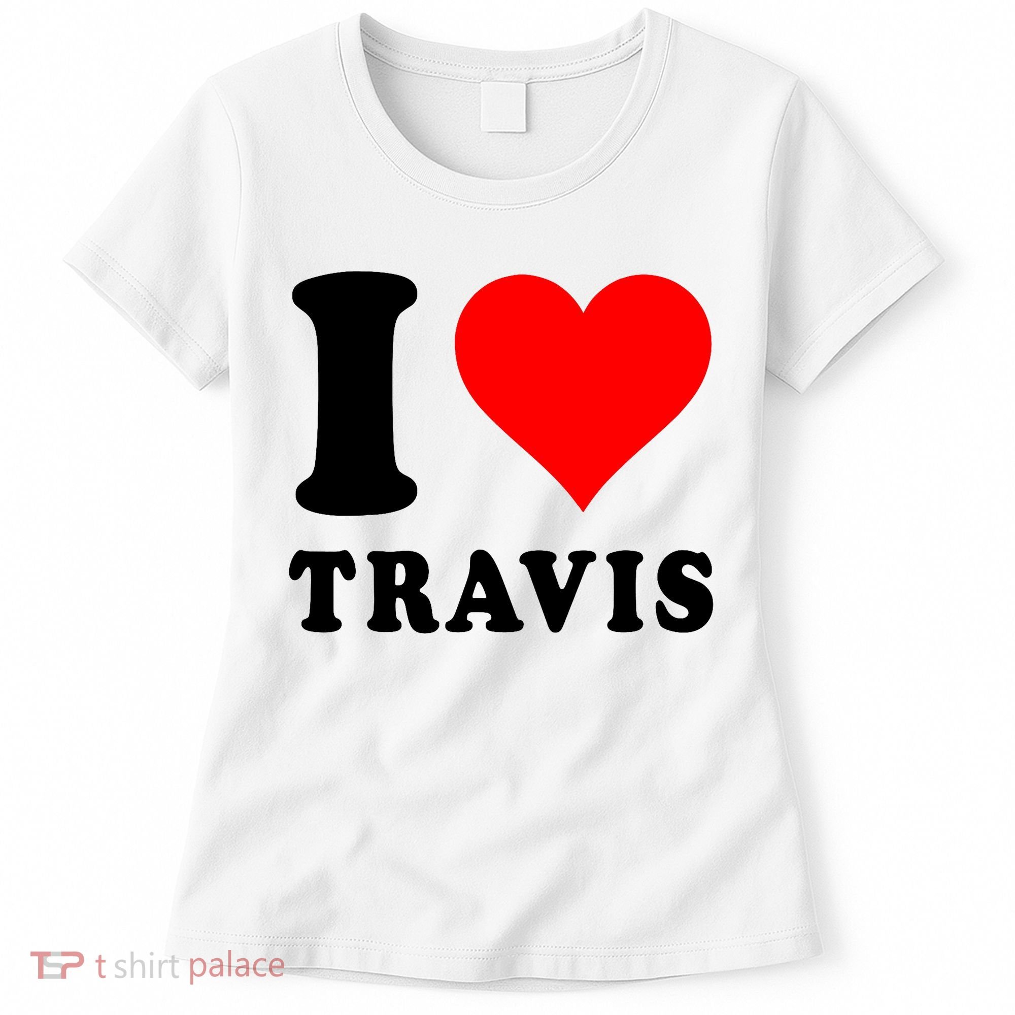 Red Heart I Love Travis Women's T-Shirt