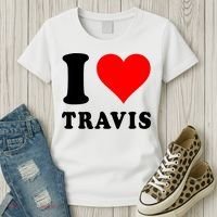 Red Heart I Love Travis Women's T-Shirt thumb 3