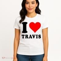 Red Heart I Love Travis Women's T-Shirt thumb 4