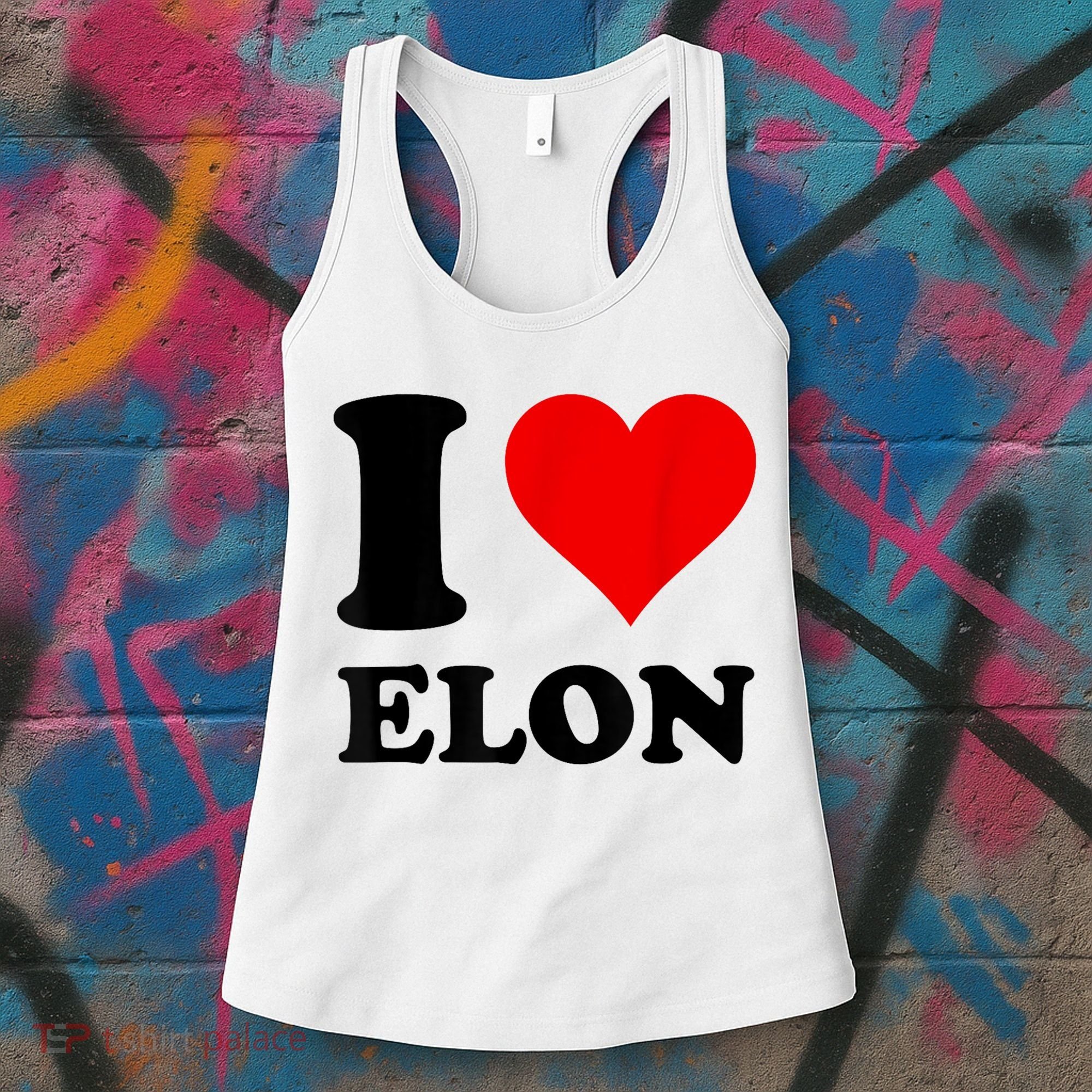 Red Heart I Love Elon Musk Women's Tank Top