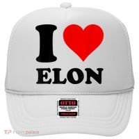 Red Heart I Love Elon Musk Hat thumb 0