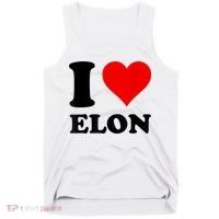 Red Heart I Love Elon Musk Tank Top thumb 0