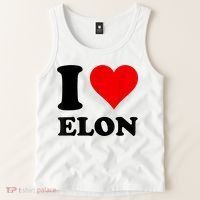 Red Heart I Love Elon Musk Tank Top thumb 2