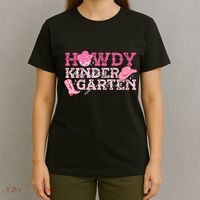 Retro Howdy Kindergarten Cowgirl Western Rodeo For School T-Shirt thumb 4