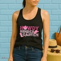 Retro Howdy Kindergarten Cowgirl Western Rodeo For School Women's Tank Top thumb 2