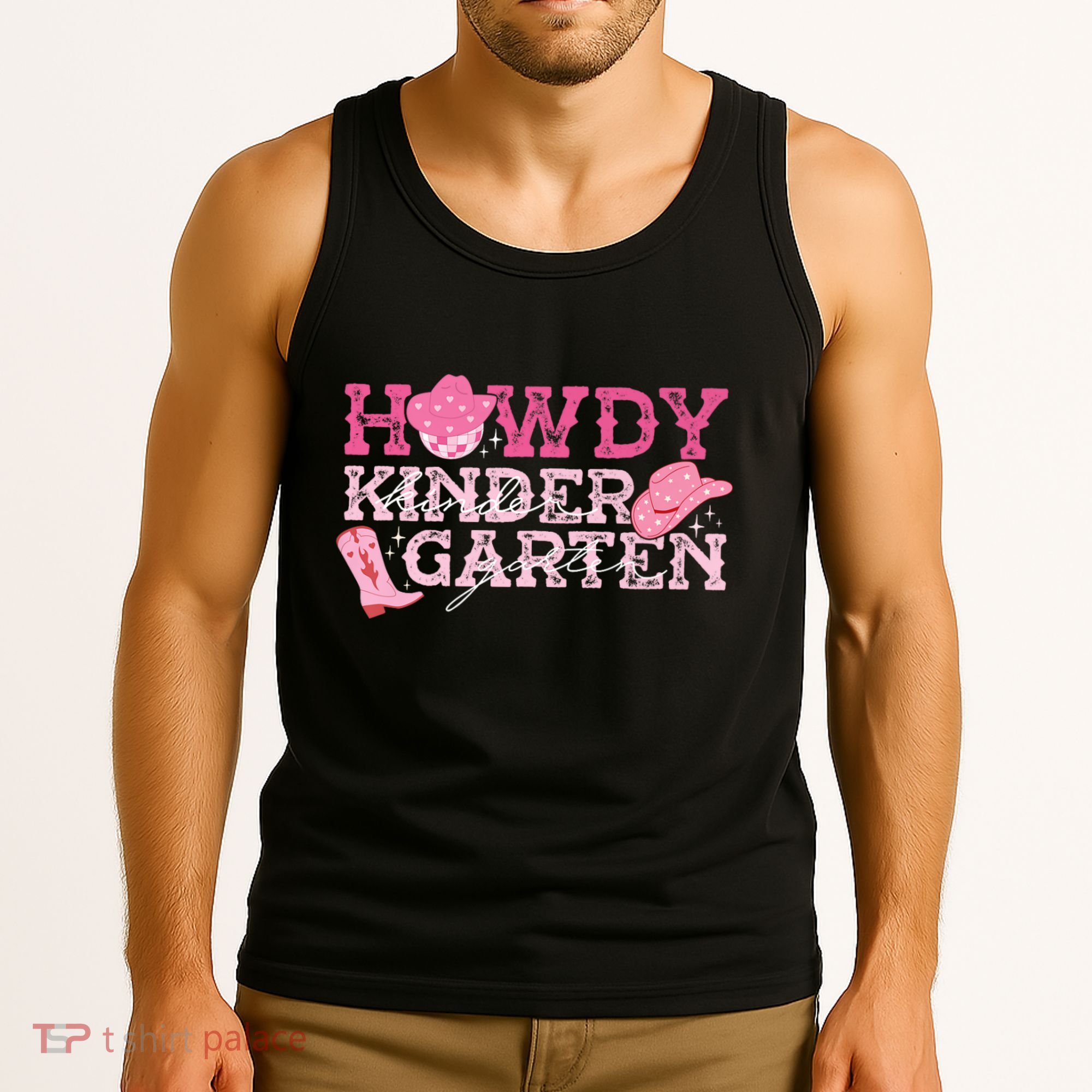 Retro Howdy Kindergarten Cowgirl Western Rodeo For School Tank Top