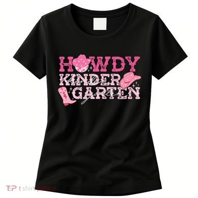 Retro Howdy Kindergarten Cowgirl Western Rodeo For School Women's T-Shirt