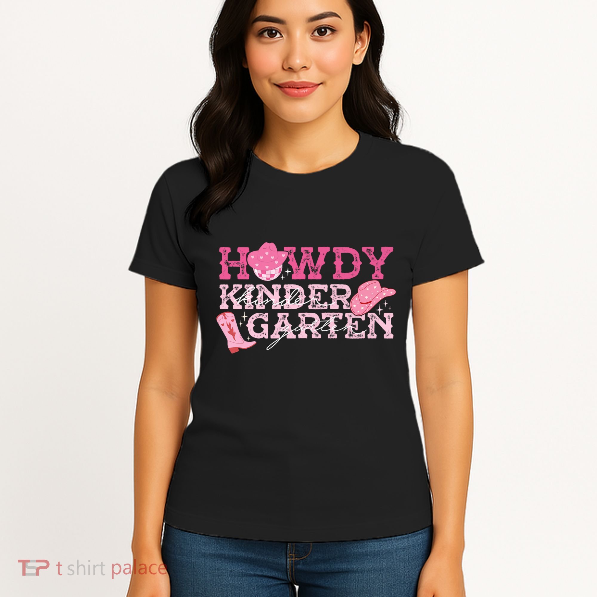Retro Howdy Kindergarten Cowgirl Western Rodeo For School Women's T-Shirt
