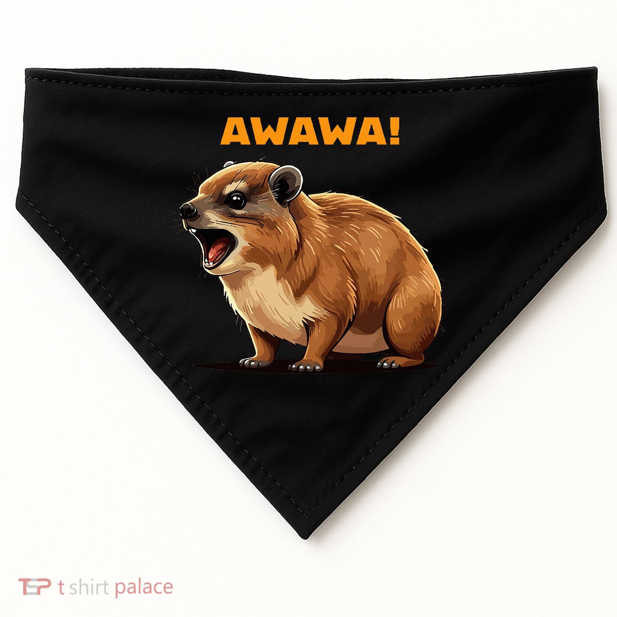 Rock Hyrax Lover Awawa Funny Groundhog Dassie USA-Made Doggie Bandana