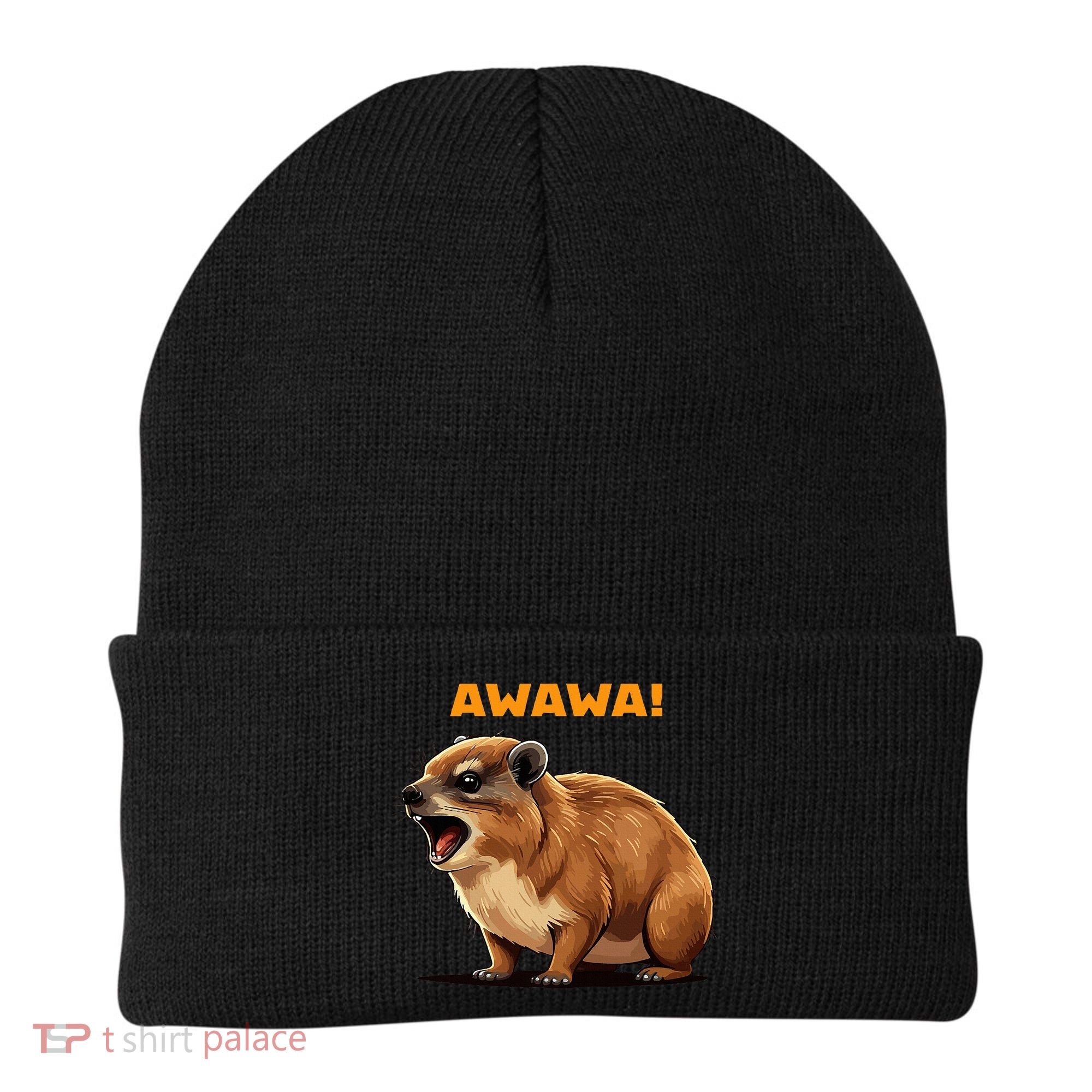 Rock Hyrax Lover Awawa Funny Groundhog Dassie Beanie