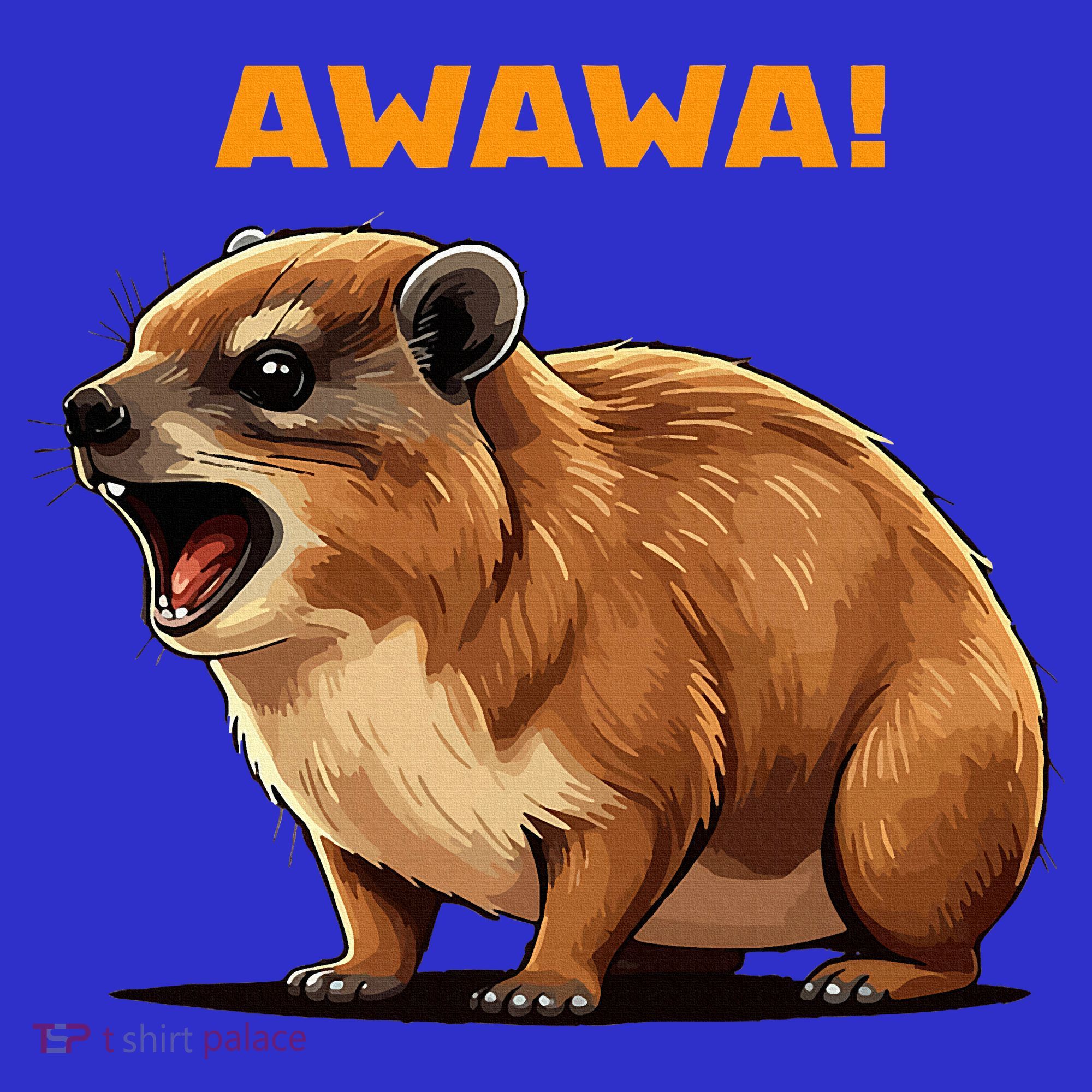 Rock Hyrax Lover Awawa Funny Groundhog Dassie T-Shirt