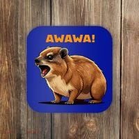 Rock Hyrax Lover Awawa Funny Groundhog Dassie Coaster thumb 0