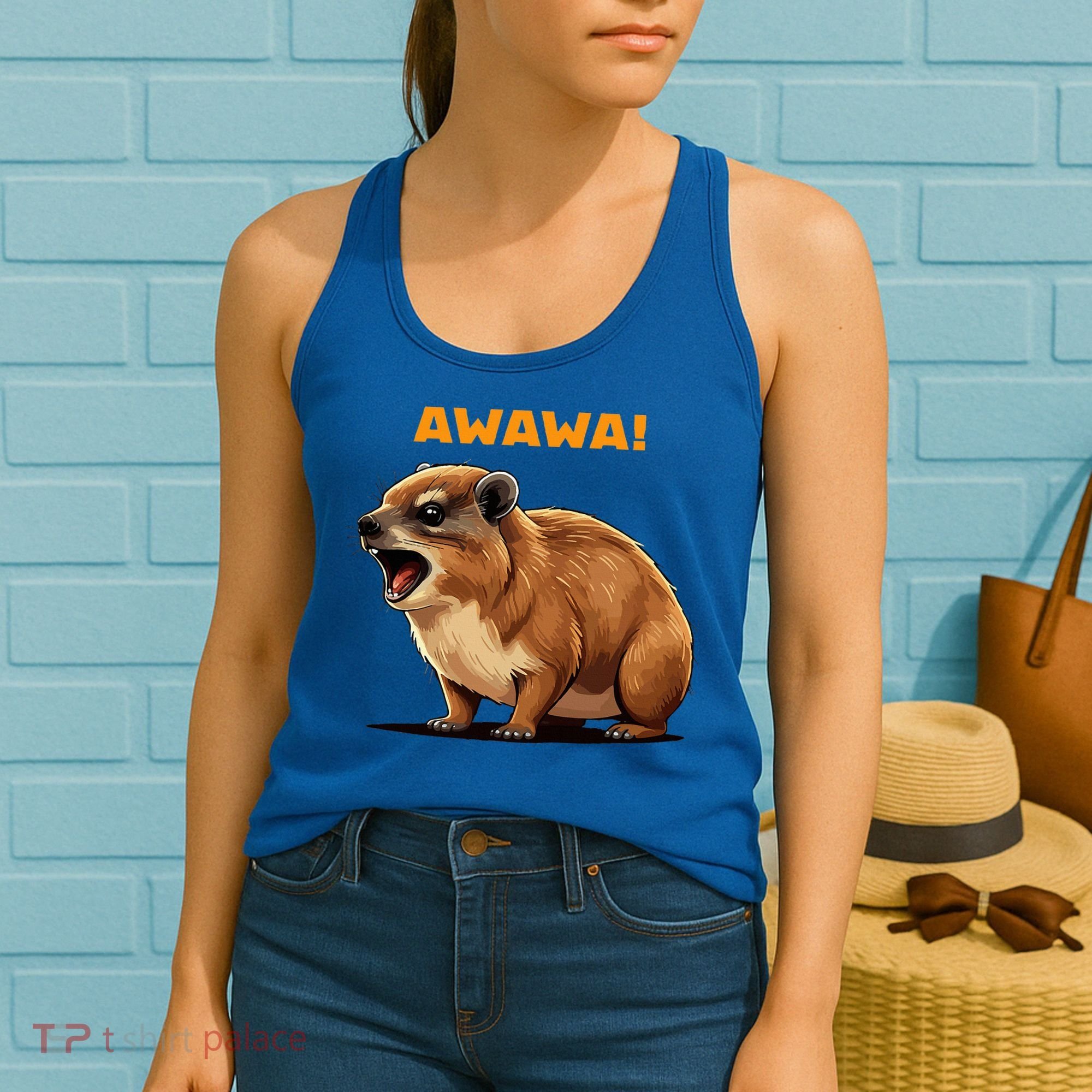 Rock Hyrax Lover Awawa Funny Groundhog Dassie Women's Tank Top