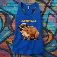 Rock Hyrax Lover Awawa Funny Groundhog Dassie Women's Tank Top thumb 3
