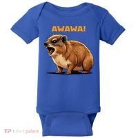 Rock Hyrax Lover Awawa Funny Groundhog Dassie Baby Bodysuit thumb 0