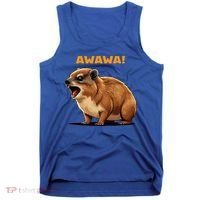 Rock Hyrax Lover Awawa Funny Groundhog Dassie Tank Top thumb 0
