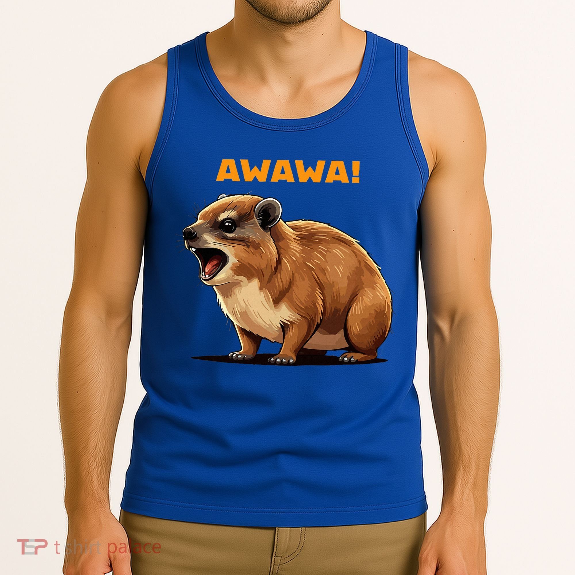Rock Hyrax Lover Awawa Funny Groundhog Dassie Tank Top