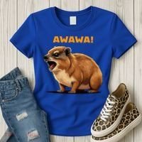 Rock Hyrax Lover Awawa Funny Groundhog Dassie Women's T-Shirt thumb 3