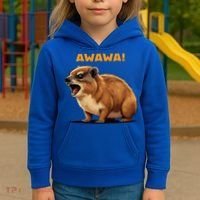 Rock Hyrax Lover Awawa Funny Groundhog Dassie Kids Hoodie thumb 3