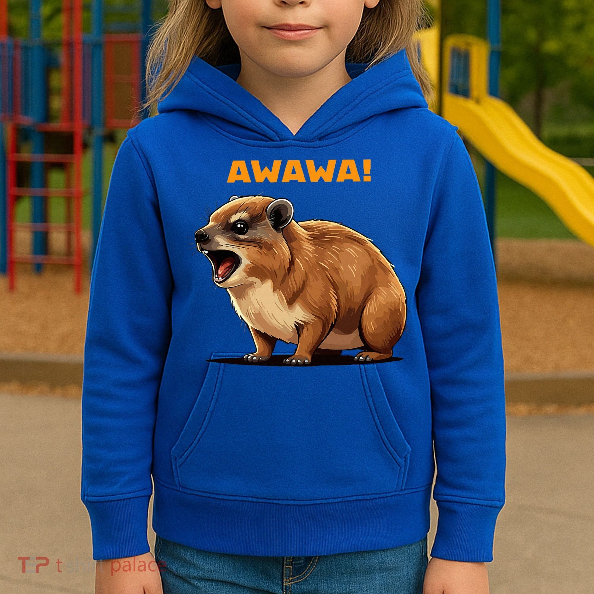 Rock Hyrax Lover Awawa Funny Groundhog Dassie Kids Hoodie